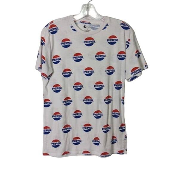 PEPSI M Allover Print Short Sleeve T-Shirt CM Punk - Picture 1 of 5